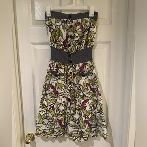 Forever strapless green and black dress